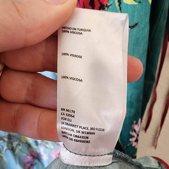 Free People Teal Floral Kimono Robe - Picture 6 of 6